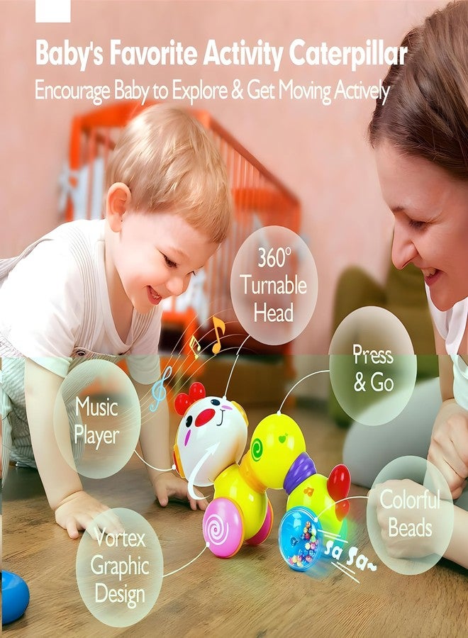 STOFFIER GARTEN Press & Go Baby Crawling Toys for 1 Year Old, with Musical, Sounds, Light up - Motor Skills Cause and Effect Toys for Babies 6-12 Months Old Baby & Toddler Toys - Image 2